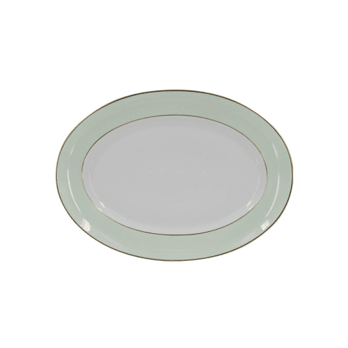 Image showing the Sous Le Soleil Oval Platter, W31 x L42cm, Matt Gold Classic Celadon product.