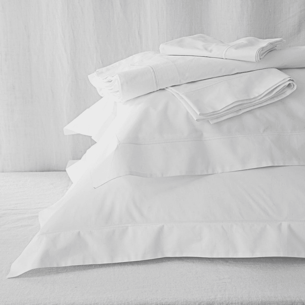 Savoy - 400 Thread Count Egyptian Cotton Super king fitted sheet, W180 x L200 x D34cm, White