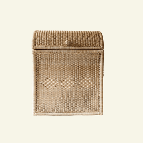 Image showing the Chest Rattan Laundry Basket, H70cm, Natural product.