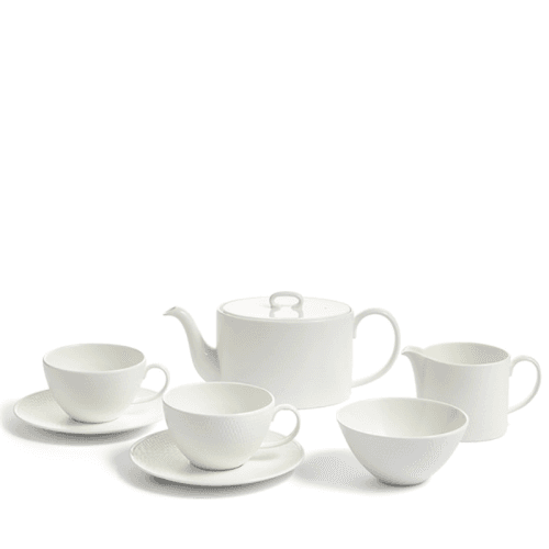 Image showing the Gio 7 Piece Tea Set, White product.