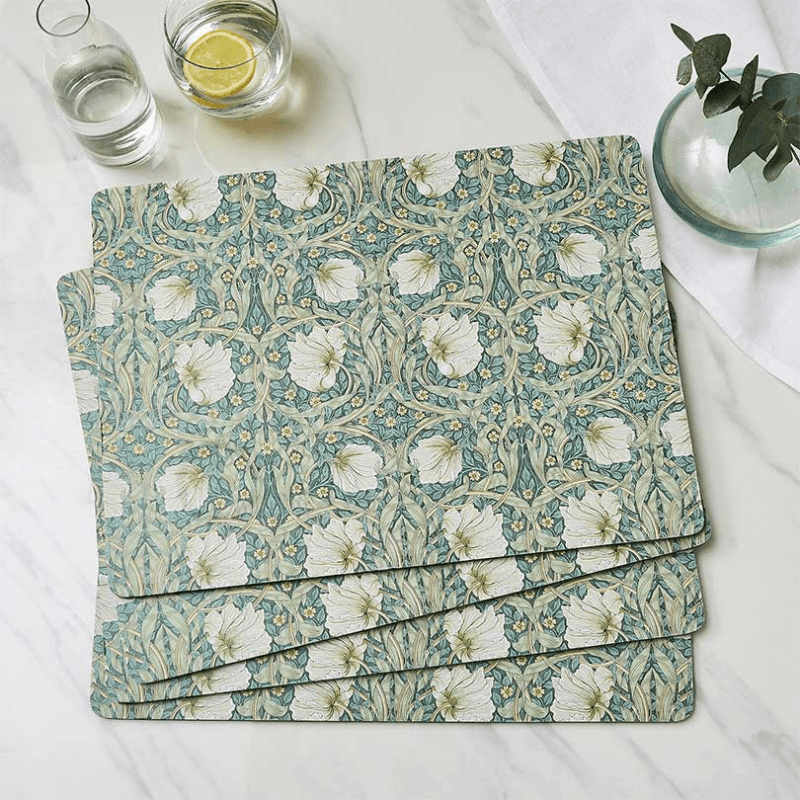 Morris & Co Set of 4 Large Placemats, 40 x 30cm, Green