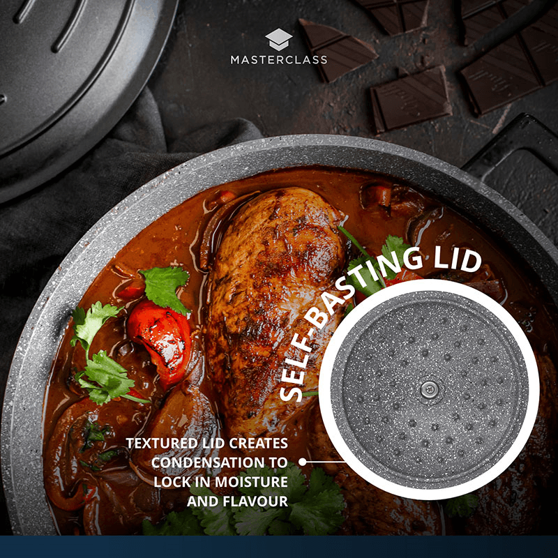 Cast Aluminium Casserole Dish, 1.4L, Black