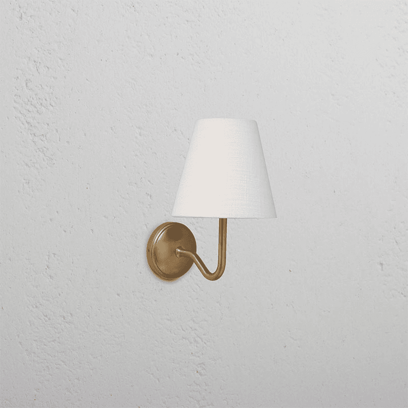 Malvern  Wall Light Alabaster, H21cm, Antique Brass