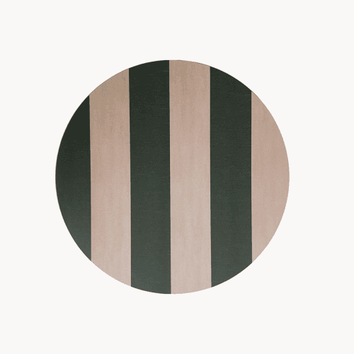 Image showing the Stripe Placemat, D28cm, Forest Green product.