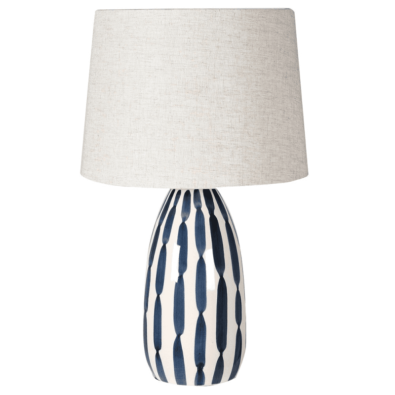 Handpainted Table Lamp, H57cm, Indigo