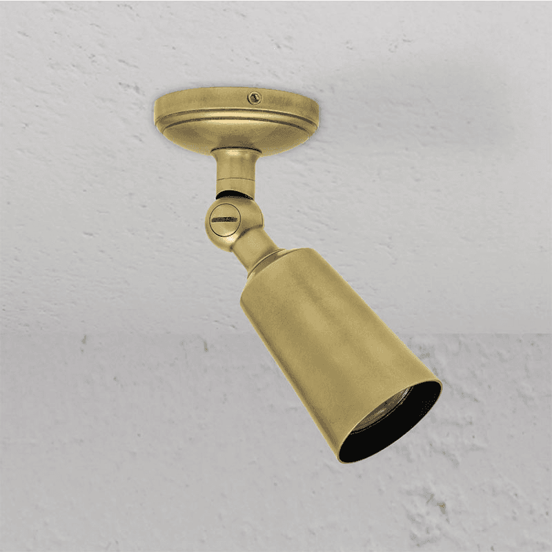 Baylis  Single Spotlight, L8cm, Antique Brass