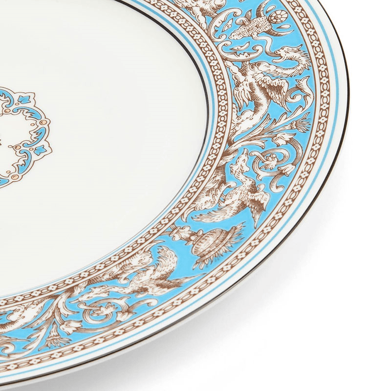 Florentine Plate, D27cm, Turquoise