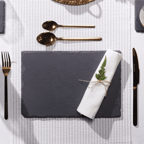 Image showing the Set of 4 slate placemats product.