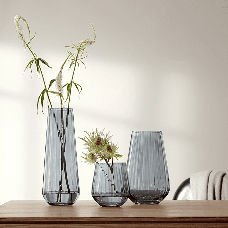 Zinc Vase, H29.5cm, Grey