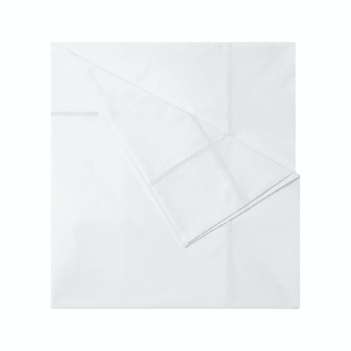 Image showing the Athena - 500 Thread Count Cotton Percale Super king duvet cover, 260 x 220cm, Blanc product.