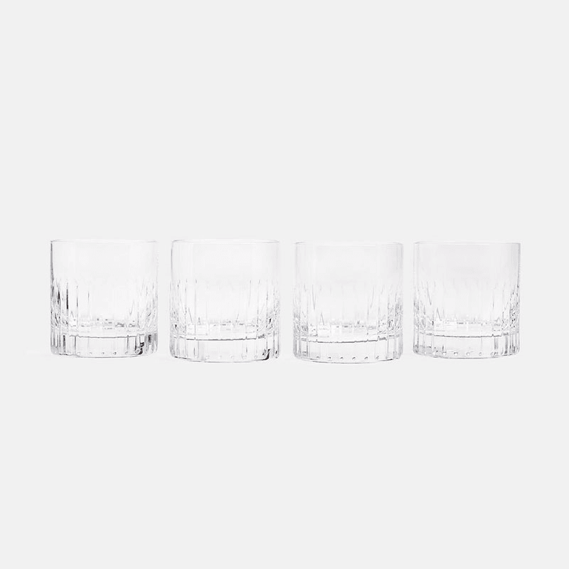 Roebling Set of 4 Lowball Glasses, 337ml, Clear