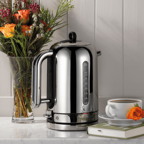 Image showing the Classic Kettle, 1.7 litre, Polished Stainless Steel With Black Panels product.