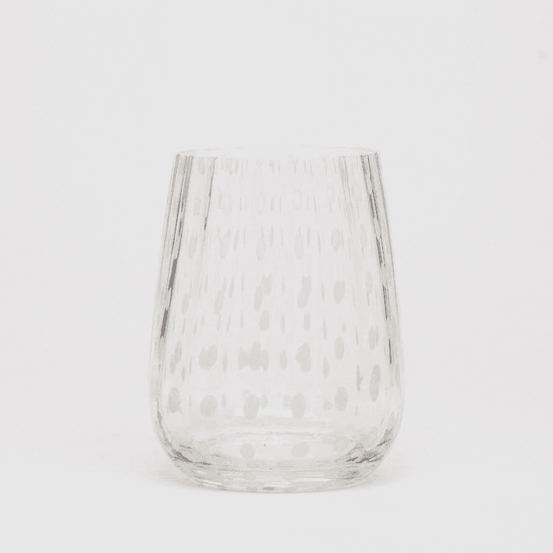 Speckled Set of 4 Tumblers, 365ml, Clear