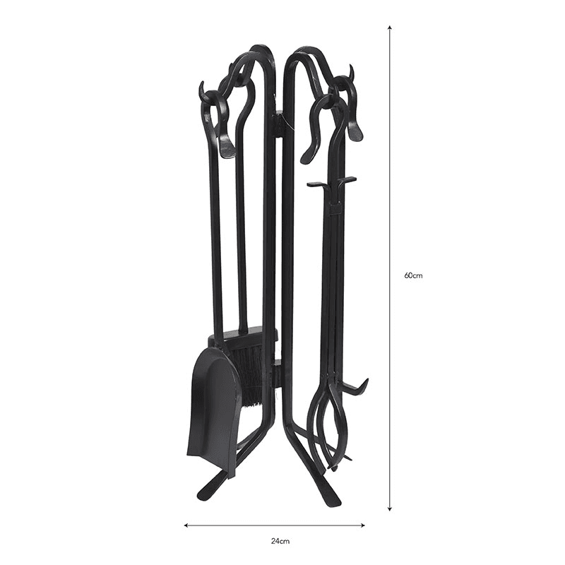 Batsford Fireside Tool Set, Black