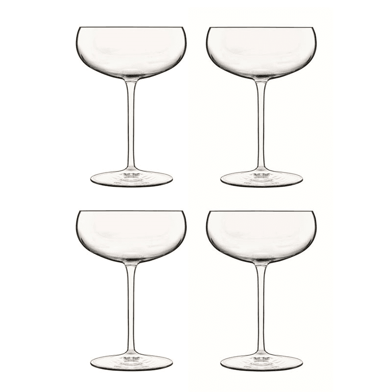 Talismano Set of 4 Martini Glasses, 300ml, Clear
