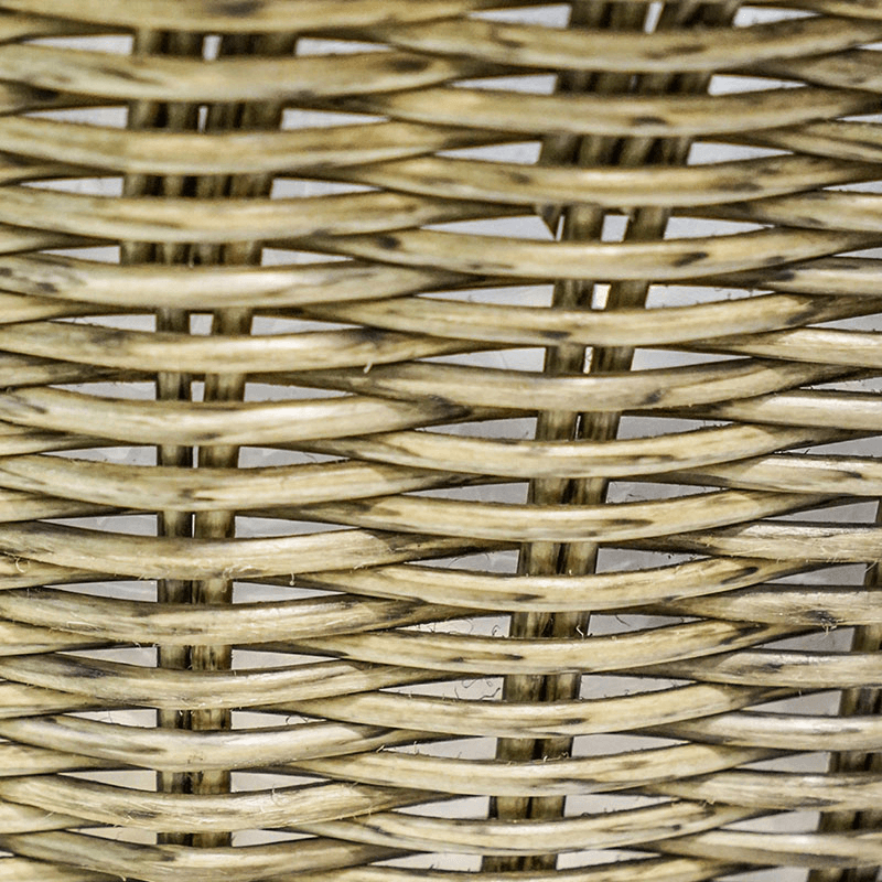 Polyrattan Set of 2 Planters, Natural