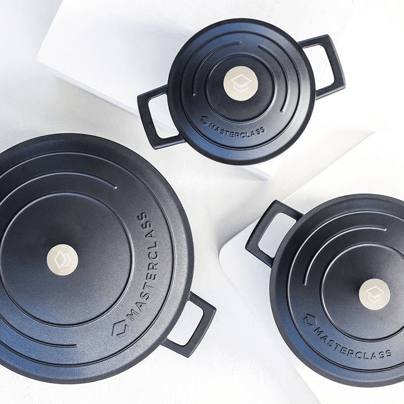 Cast Aluminium Casserole Dish, 5L, Black