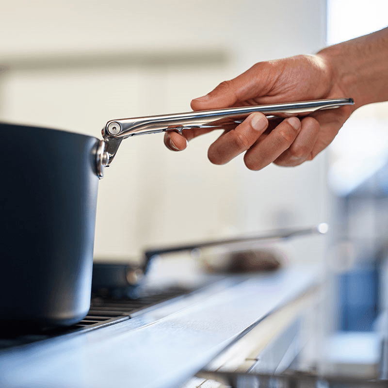Space Folding Saucepan & Lid, 19cm, Midnight Blue