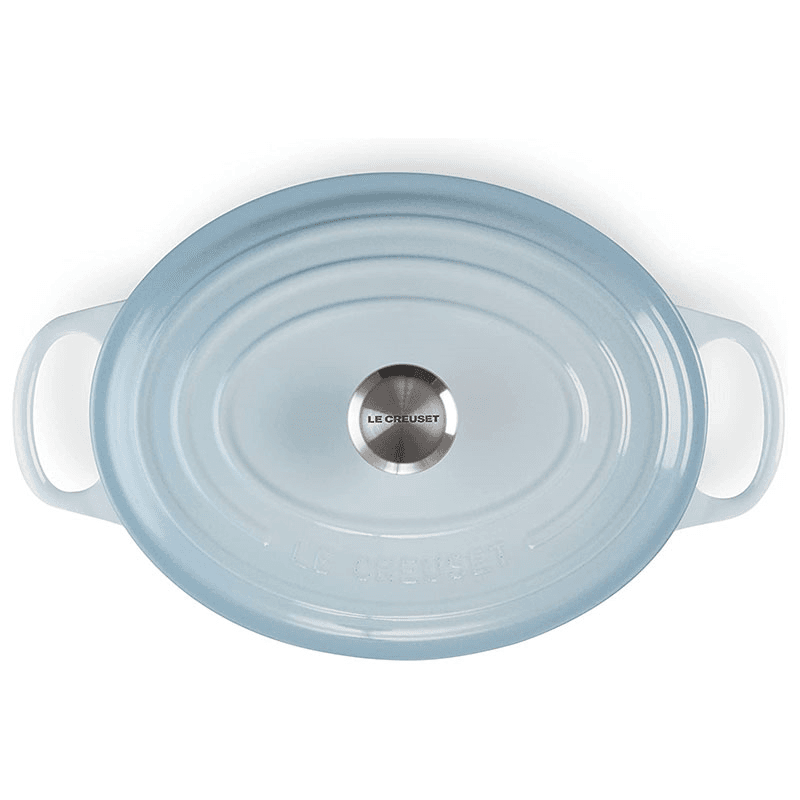 Signature Cast Iron Oval casserole, 25cm - 3 litre, Coastal Blue