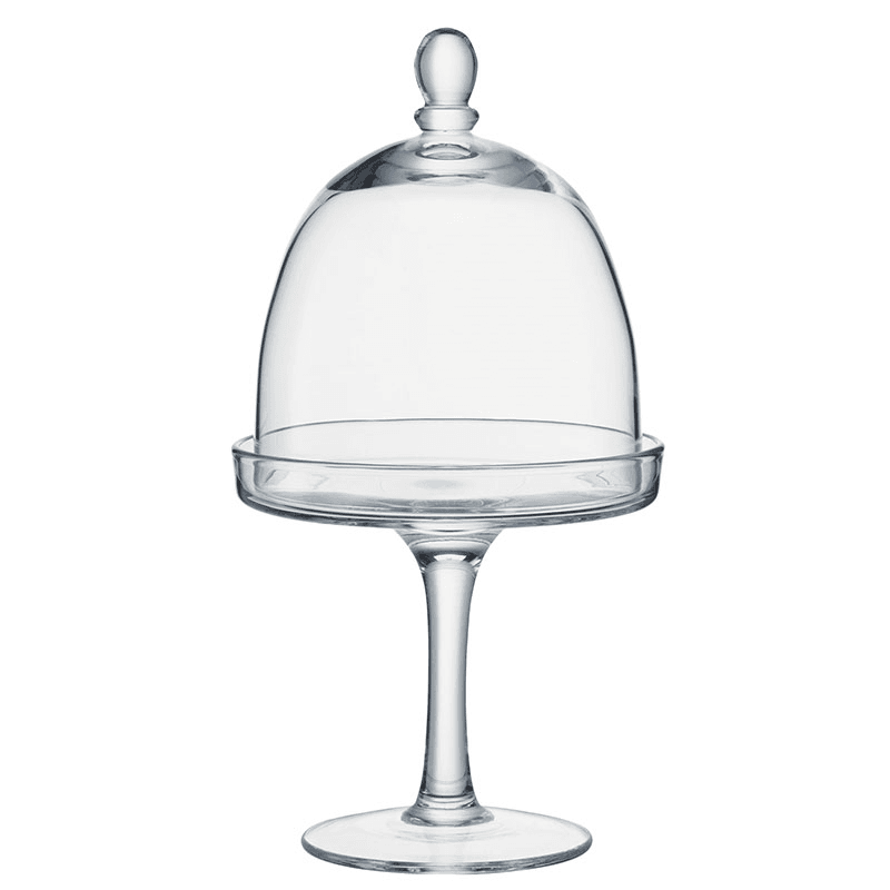 Serve Glass Dome and Stand, D15cm, Clear