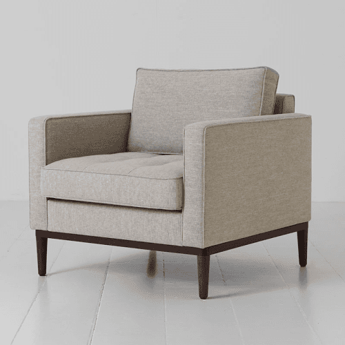 Image showing the Model 02 Linen Armchair, Pumice product.