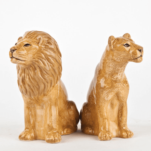 Image showing the Lion Salt & Pepper Shakers, H9cm, Yellow product.