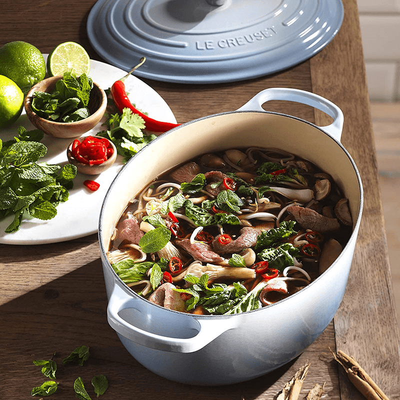 Signature Cast Iron Oval casserole, 25cm - 3 litre, Coastal Blue