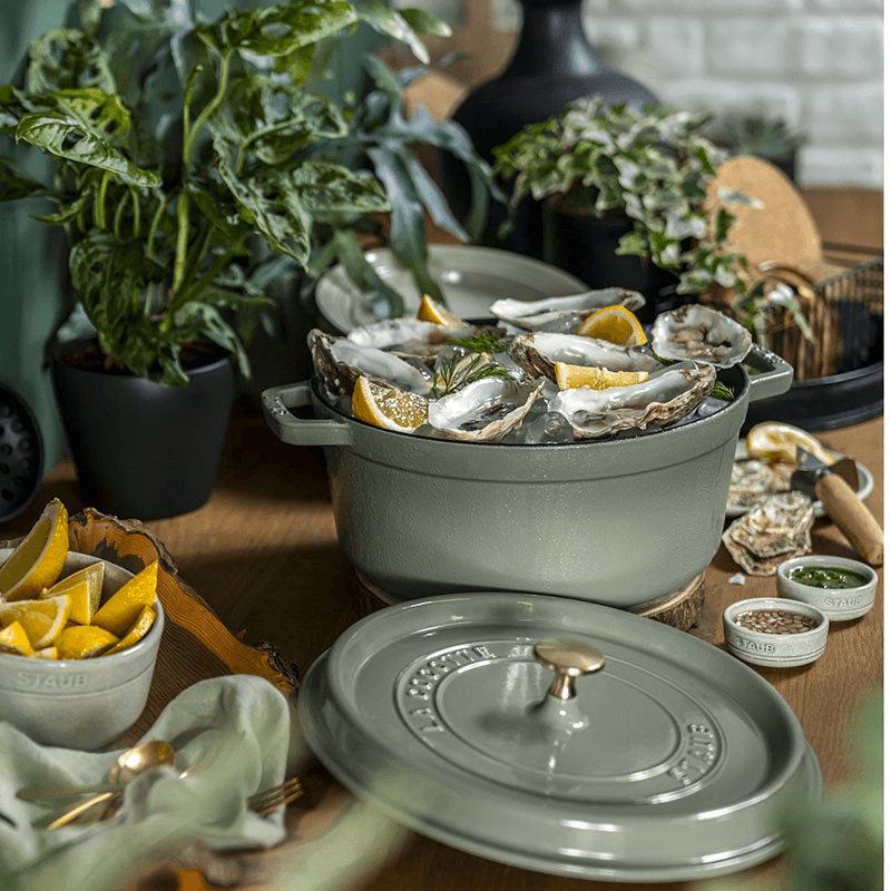 Cast Iron Cocotte, 26cm, Eucalyptus