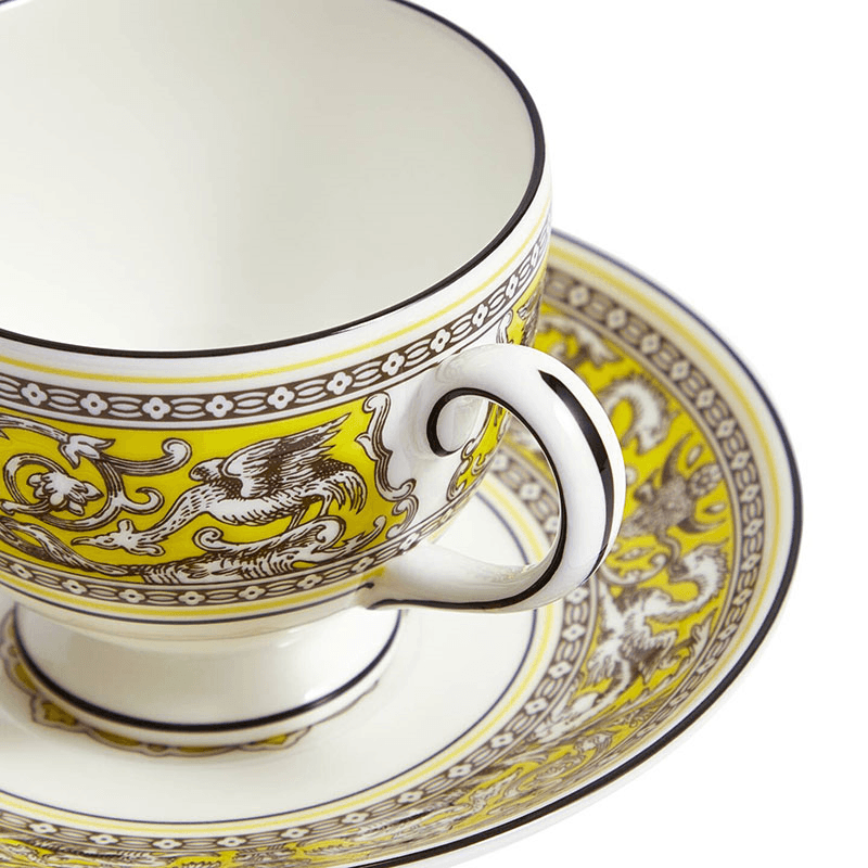 Florentine Teacup and Saucer, 174ml, Citron