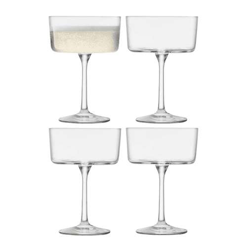 Image showing the Gio Set of 4 Champagne/Cocktail Glasses, 230ml, Clear product.