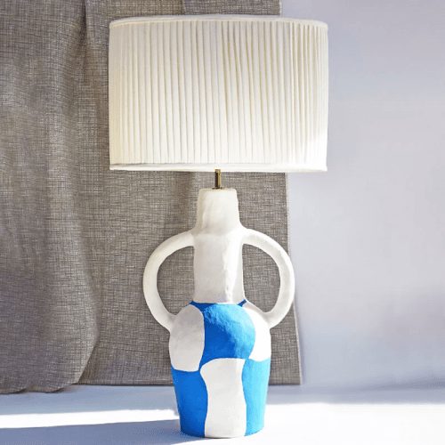 Image showing the Rumba Zorba Table Lamp, H54cm, Blue & White product.