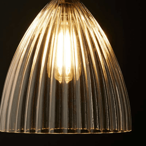 Image showing the Scallop Large Pendant, H25cm x W25cm, Clear Glass product.