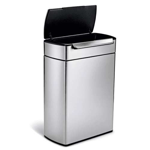 Image showing the Touch Bar Bin, 48L, Brushed Stainless Steel product.
