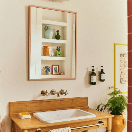 Image showing the Mirror, 50cm, Plaster Pink product.