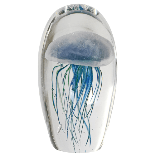 Image showing the Jellyfish Glass Ornament, Blue product.