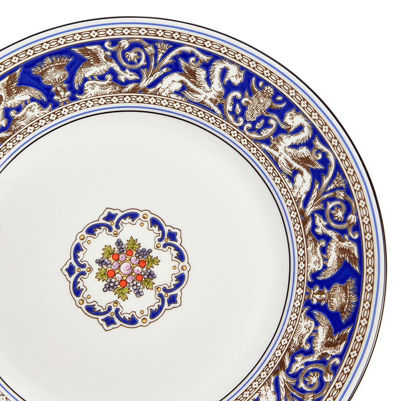 Florentine Plate, D20.6cm, Marine