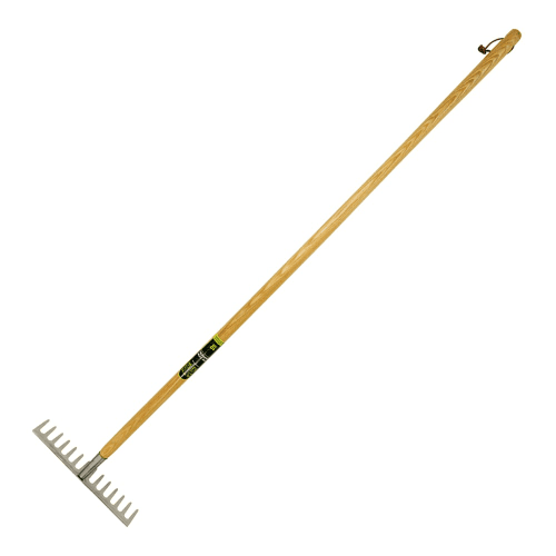 Image showing the Soil rake, H155 x W35.5cm, Natural/Silver product.