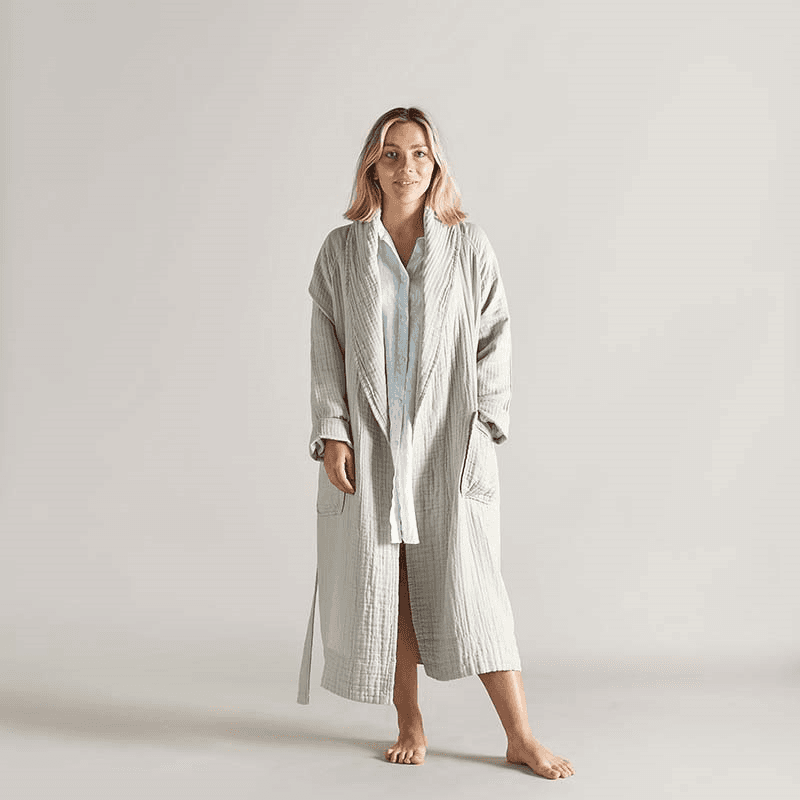 The Dream Cotton Robe, Extra Small, Clay