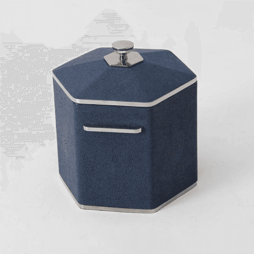 Image showing the Ice Bucket, Nile Blue Shagreen product.