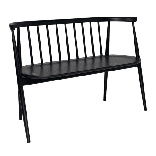 Image showing the Heritage Mordern Love Seat, Black product.