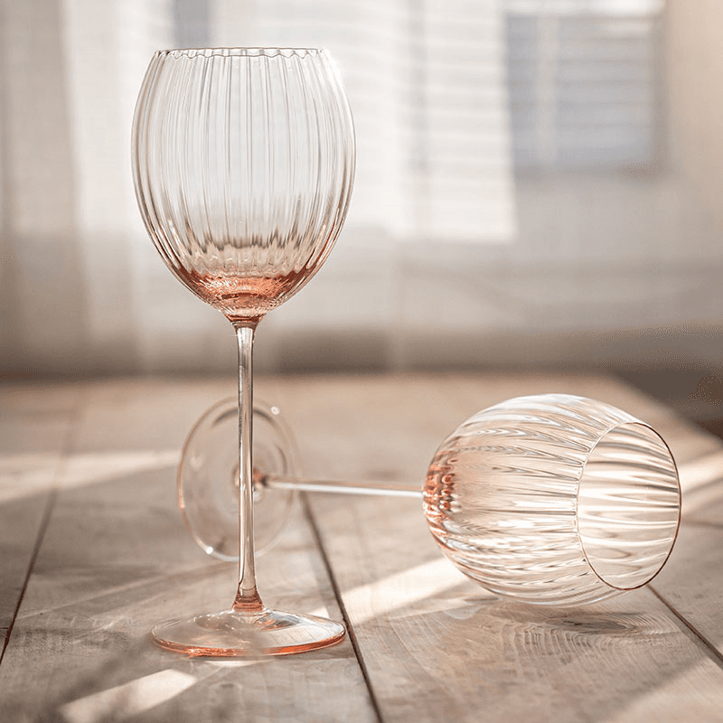 Lyon Set of 2 White Wine Glasses, 380ml, Rosa