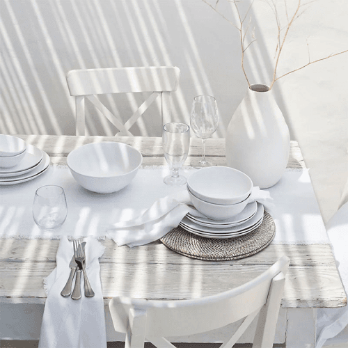 Image showing the Round Placemat, 34cm, Whitewashed Rattan product.