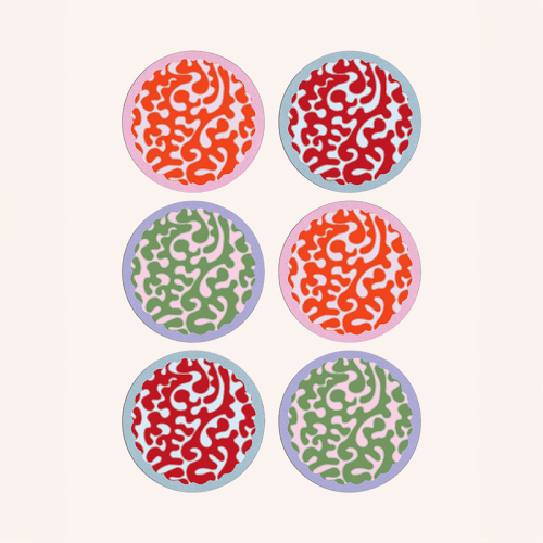 Image showing the Fruit Loop Set of 6 Placemats, D29cm, Multi product.