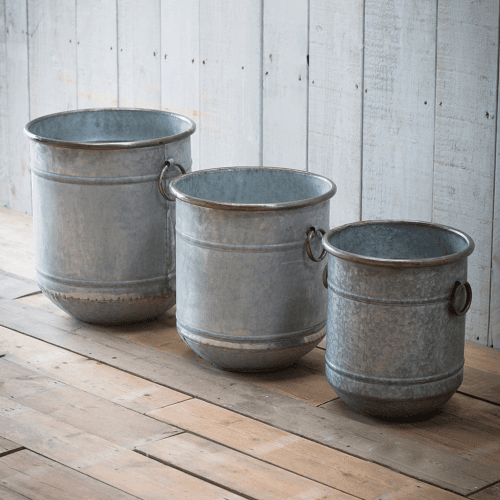 Image showing the Malmesbury Set of 3 Planters, Grey product.