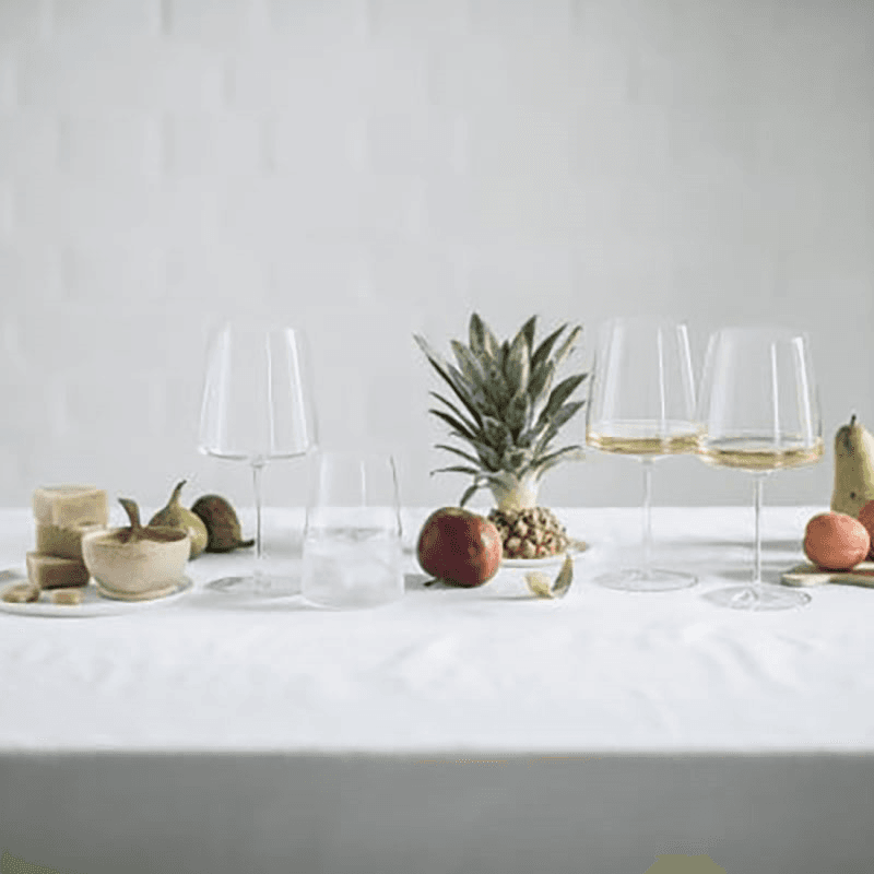 Simplify Set of 2 Crystal Burgundy Red Wine Glasses, 740ml, Clear