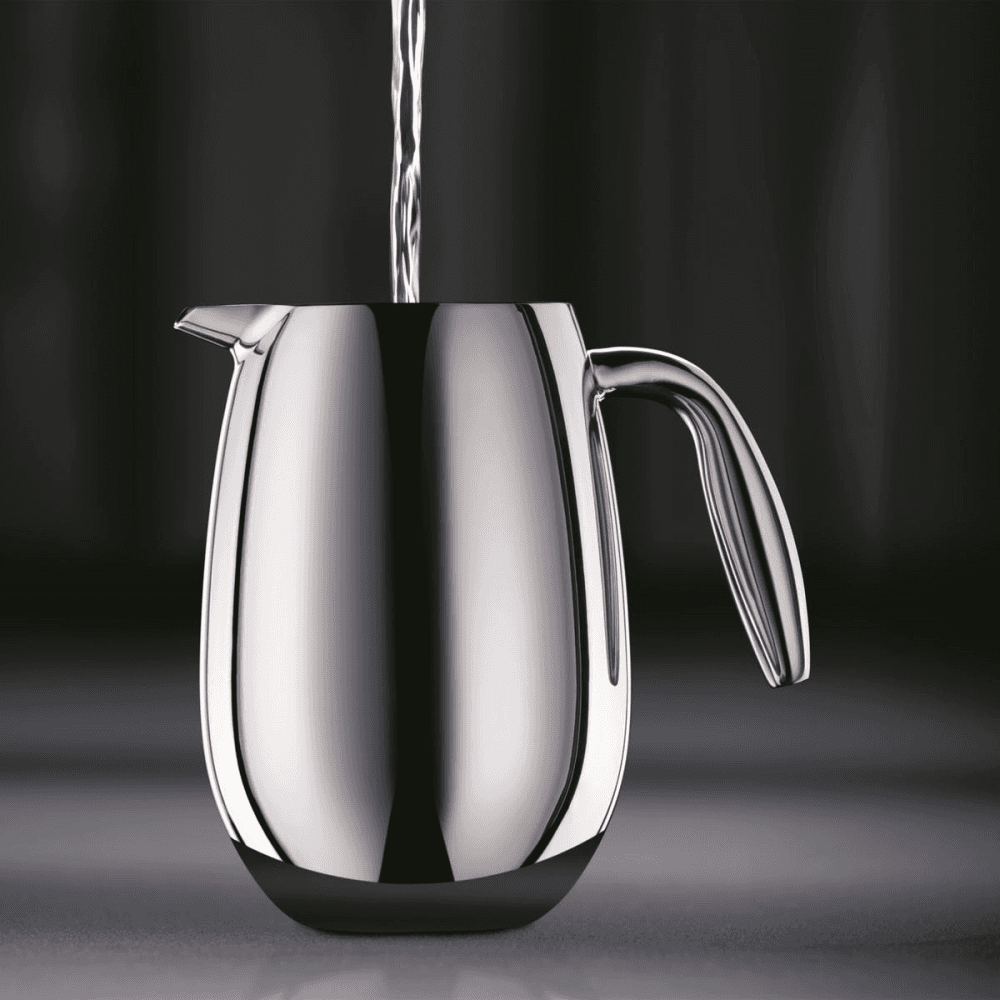 Colombia Double wall 8 cup French press, 1 litre, Silver