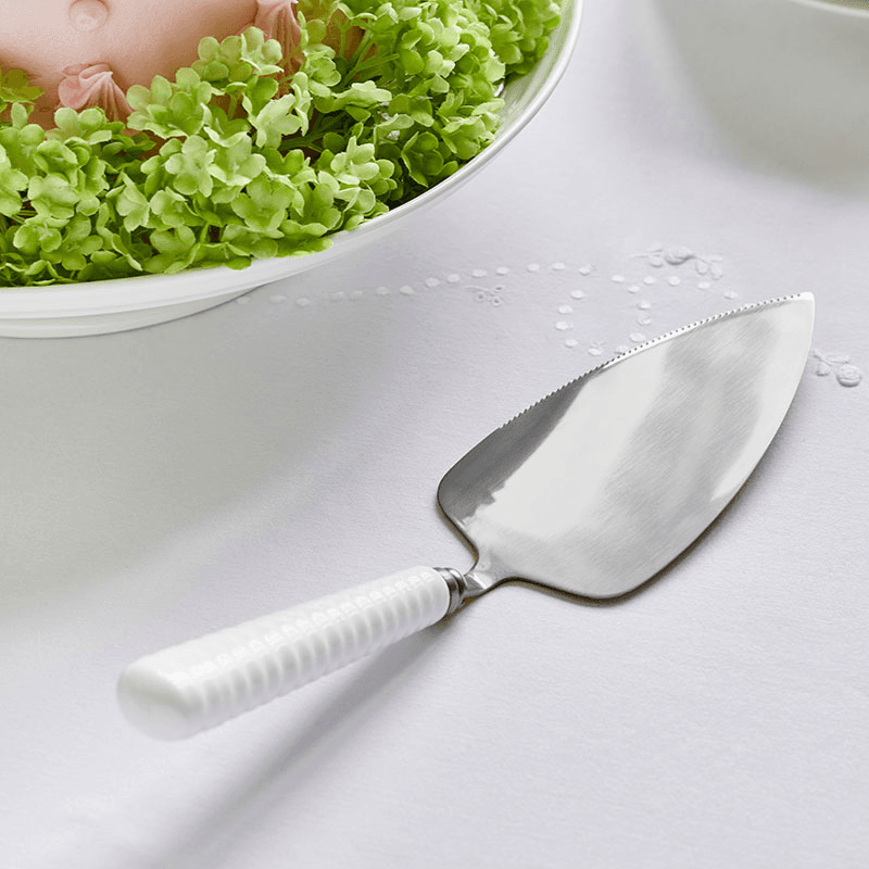 Cake Server, White/Silver