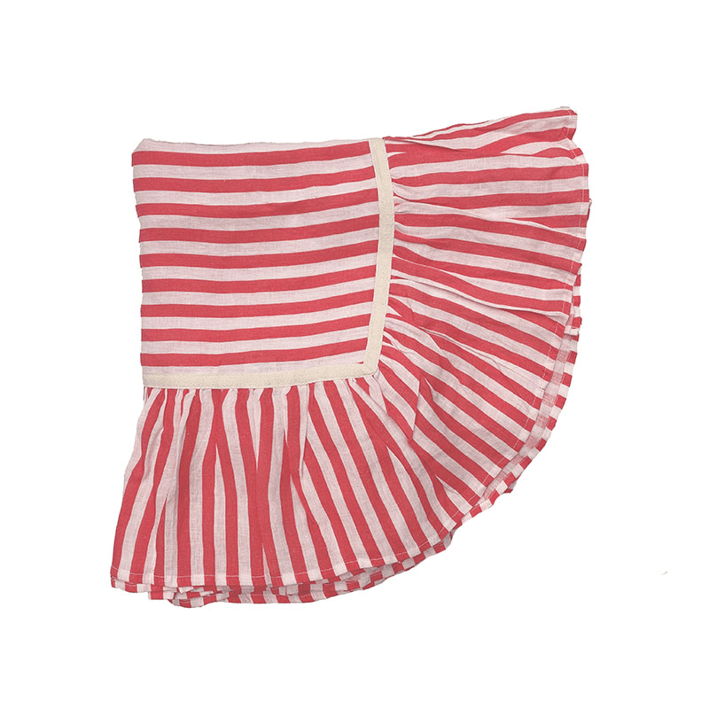 Candy Stripe Table cloth, 240cm x 150cm, Cherry Red