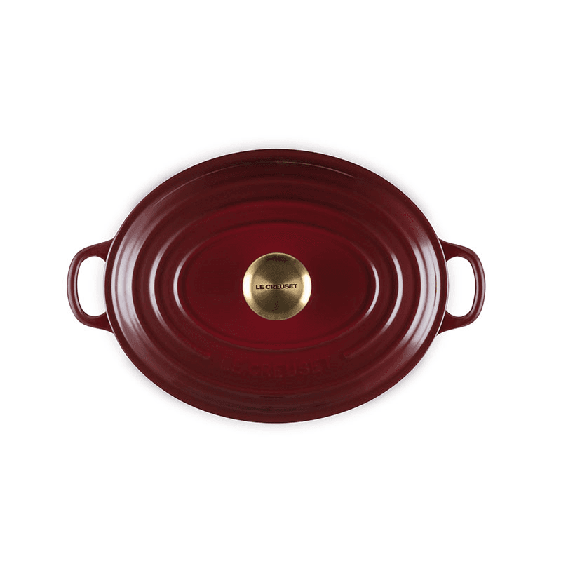 Signature Cast Iron Oval Casserole, 27cm, Garnet