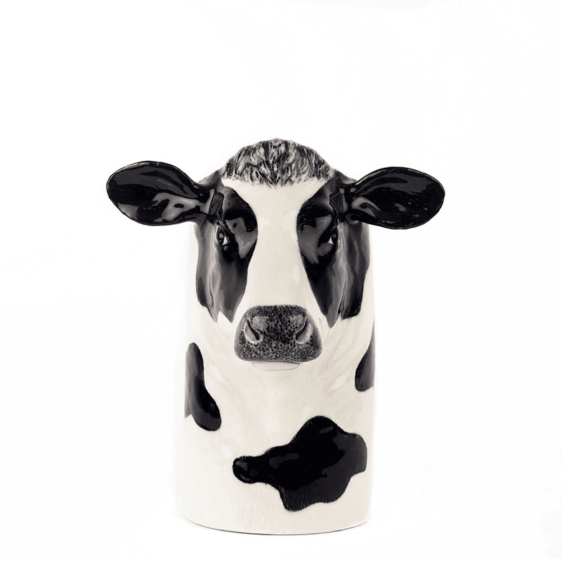 Friesian Cow Utensil Pot, H20cm, Black/White